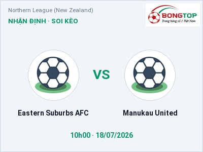 Nhận định bóng đá Eastern Suburbs AFC vs Manukau United (10h00, 18/07): Chủ nhà sáng cửa