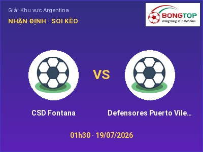 Dự đoán CSD Fontana vs Defensores Puerto Vilelas, 01h30 ngày 19/07: Tỷ lệ kèo Giải Khu vực Argentina