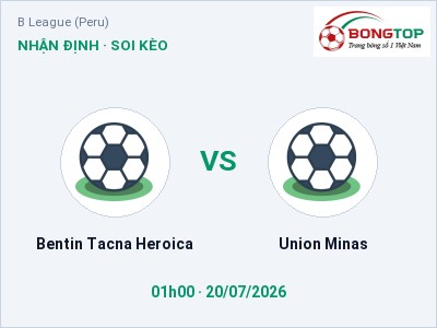 Soi kèo, dự đoán Bentin Tacna Heroica vs Union Minas 01h00 ngày 20/07: Cửa trên gọi tên chủ nhà