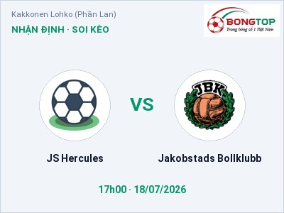 Nhận định bóng đá JS Hercules vs Jakobstads Bollklubb (17h00, 18/07): Đội khách sáng cửa