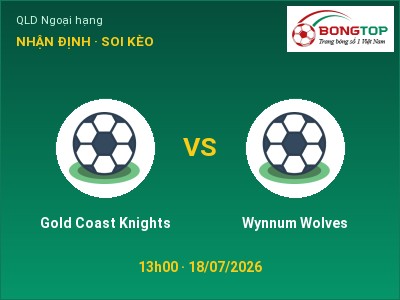 Nhận định Gold Coast Knights vs Wynnum Wolves, 13h00 ngày 18/07: Soi kèo QLD Ngoại hạng