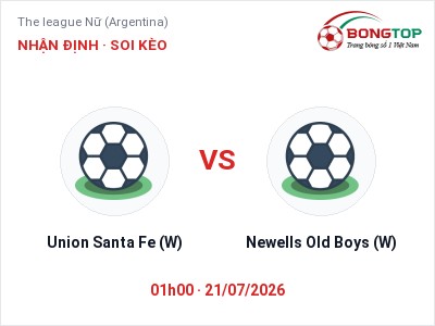 Soi kèo Union Santa Fe (W) vs Newells Old Boys (W) 01h00 ngày 21/07: Khó phân thắng bại