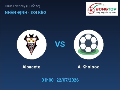 Nhận định bóng đá Albacete vs Al Kholood (01h00, 22/07): Khó cho đội khách