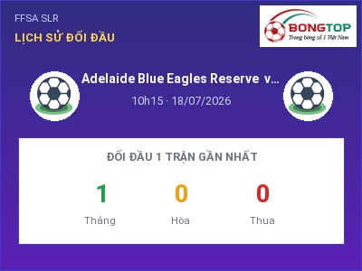 Nhận định Adelaide Blue Eagles Reserve vs Adelaide Cobras Reserves, 10h15 ngày 18/07: Soi kèo FFSA SLR