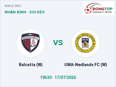 Nhận định Balcatta (W) vs UWA-Nedlands FC (W), 19h30 ngày 17/07: Soi kèo WAUS WD1