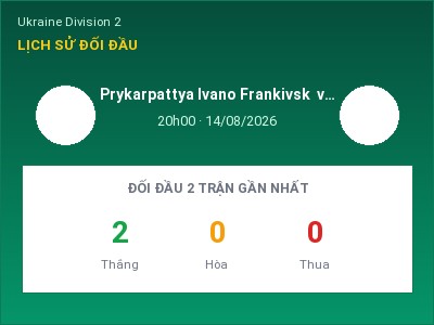 Nhận định Prykarpattya Ivano Frankivsk vs Probiy Horodenka, 20h00 ngày 14/08: Soi kèo Ukraine Division 2