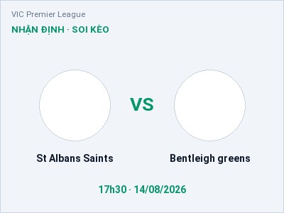 Nhận định bóng đá St Albans Saints vs Bentleigh greens (17h30, 14/08): Ba điểm ở lại?