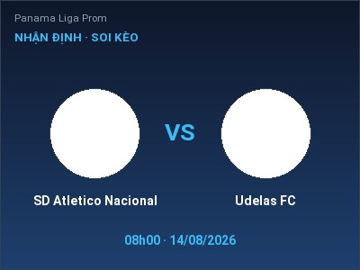 Soi kèo SD Atletico Nacional vs Udelas FC 08h00 ngày 14/08: Ba điểm ở lại?