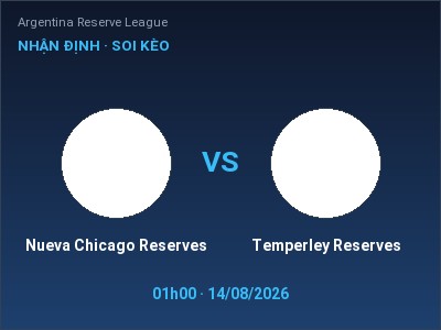 Soi kèo Nueva Chicago Reserves vs Temperley Reserves 01h00 ngày 14/08: Khách lấn chủ
