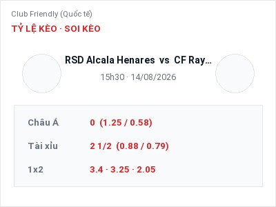 Nhận định kèo RSD Alcala Henares vs CF Rayo Majadahonda 15h30 ngày 14/08 – Cơ hội cho đội khách