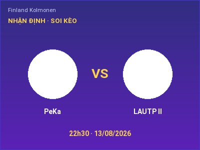 Soi kèo, dự đoán PeKa vs LAUTP II 22h30 ngày 13/08: Chủ nhà sáng cửa