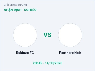 Nhận định kèo Rukinzo FC vs Panthere Noir 20h45 ngày 14/08 – Khó cho đội khách