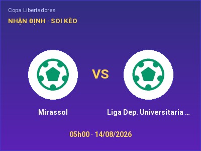 Nhận định bóng đá Mirassol vs Liga Dep. Universitaria Quito (05h00, 14/08): Cửa trên gọi tên chủ nhà